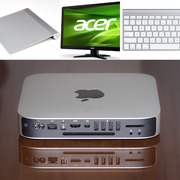 Mac mini + Apple keyboard + trackpad + Acer monitor